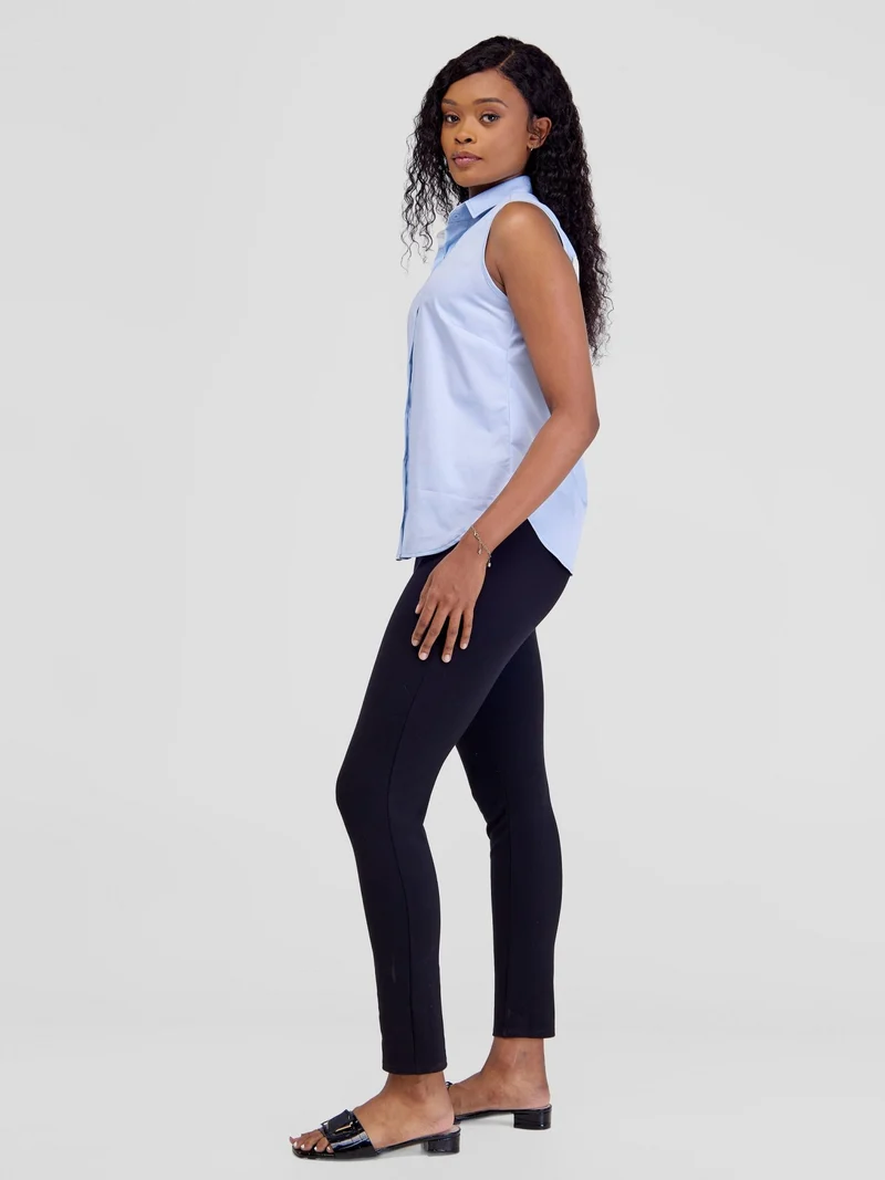 Safari by Vivo Kamari Halter Shirt - Baby Blue