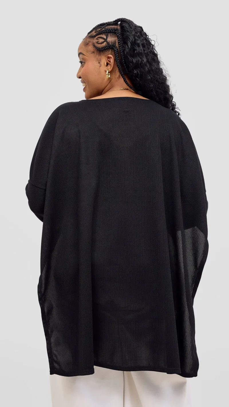 Vivo Safa Sweater in Stretch Rib - Black