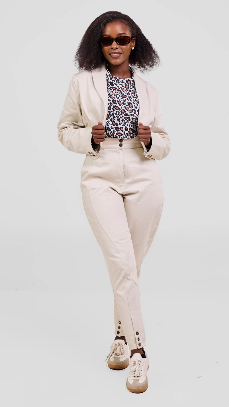 Safari Chui Jodhpur Pants - White Cloud