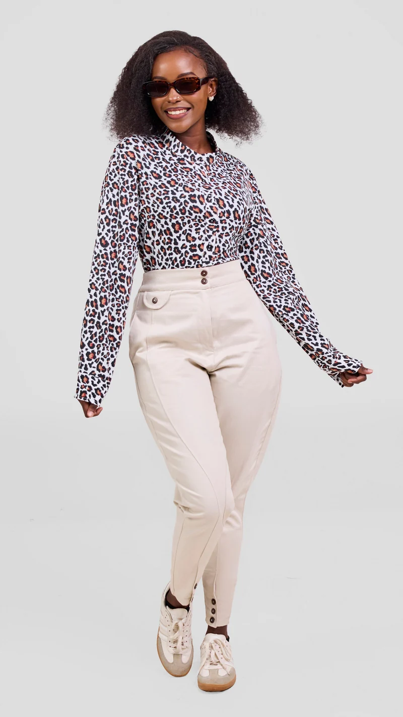 Safari Chui Jodhpur Pants - White Cloud