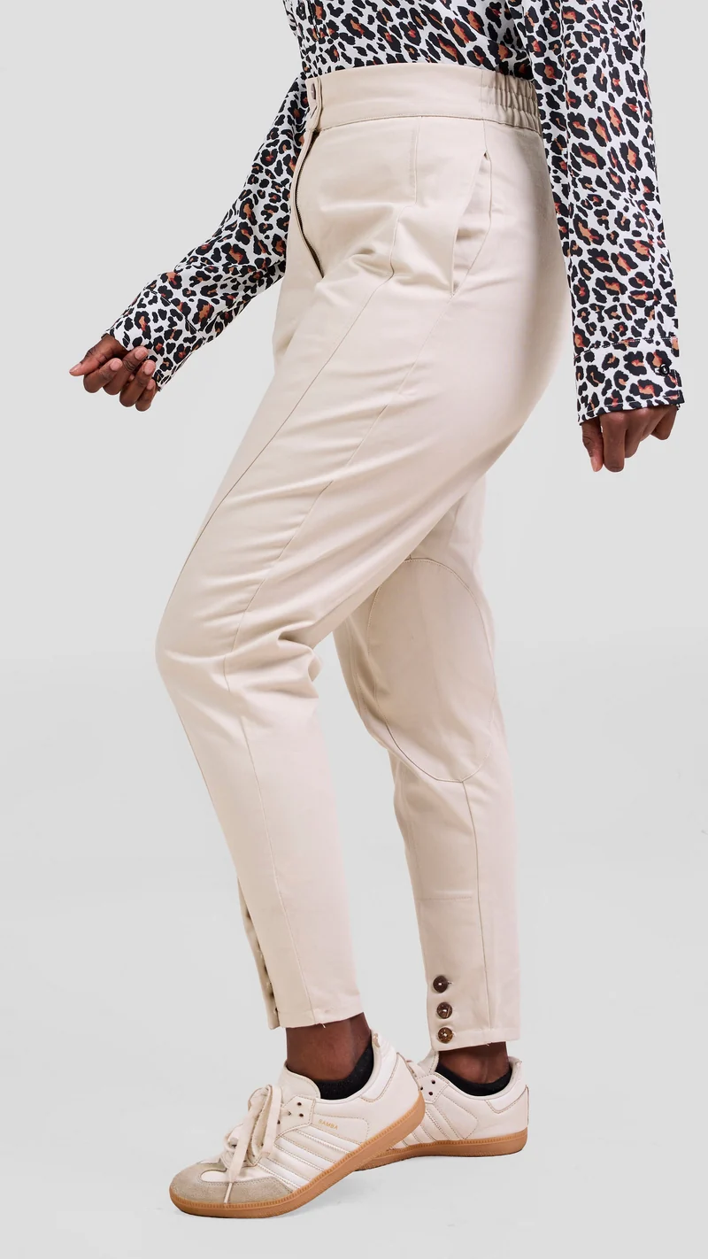 Safari Chui Jodhpur Pants - White Cloud