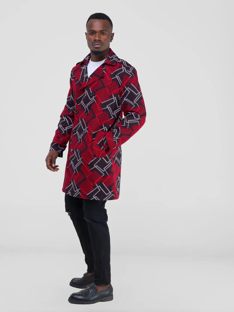 Safari by Vivo Njano Men's Trench Coat - Obu