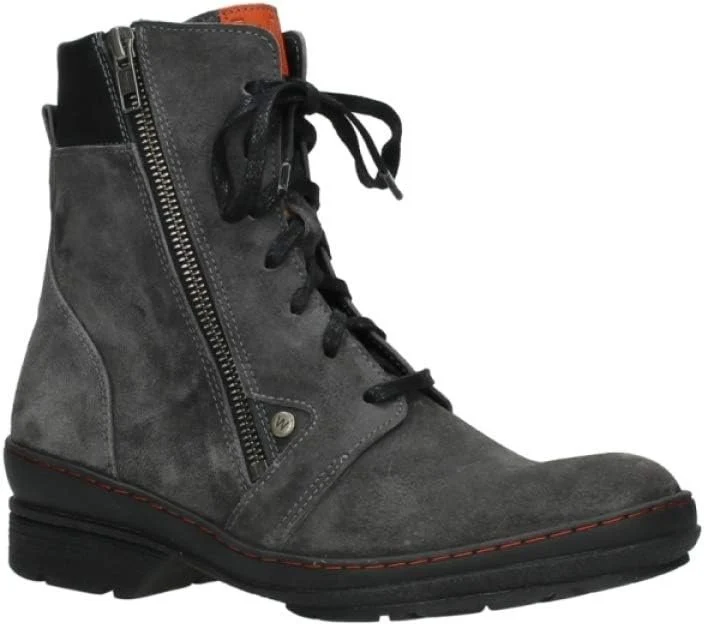 - Wolky Comfort Schnürschuhe Partizan - anthrazit Suede - 22021000012