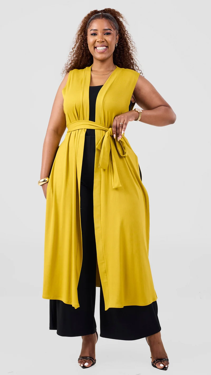 Vivo Chela Sleeveless Waterfall in Jersey - Light Olive