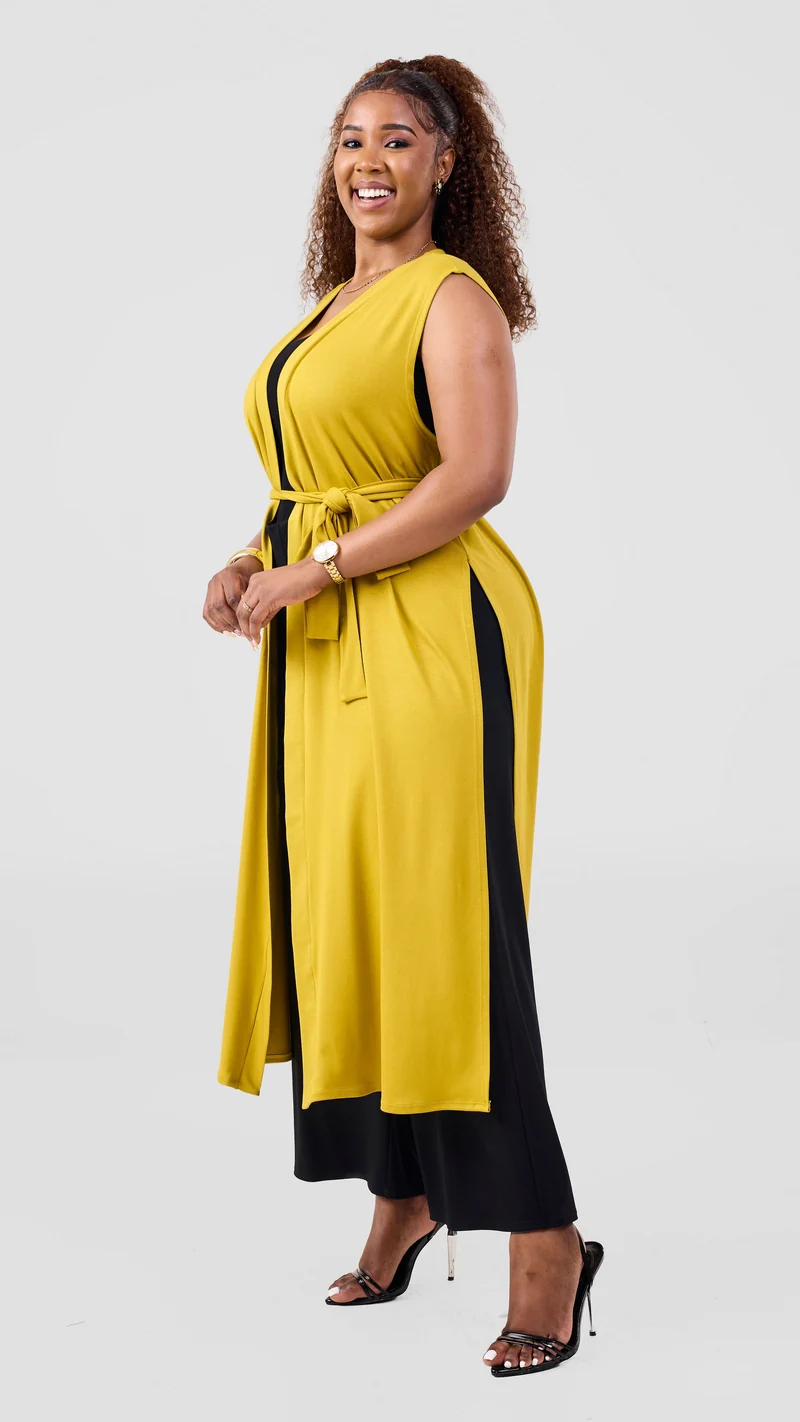 Vivo Chela Sleeveless Waterfall in Jersey - Light Olive
