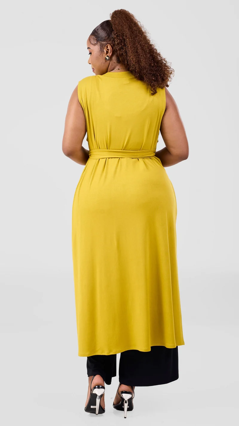 Vivo Chela Sleeveless Waterfall in Jersey - Light Olive