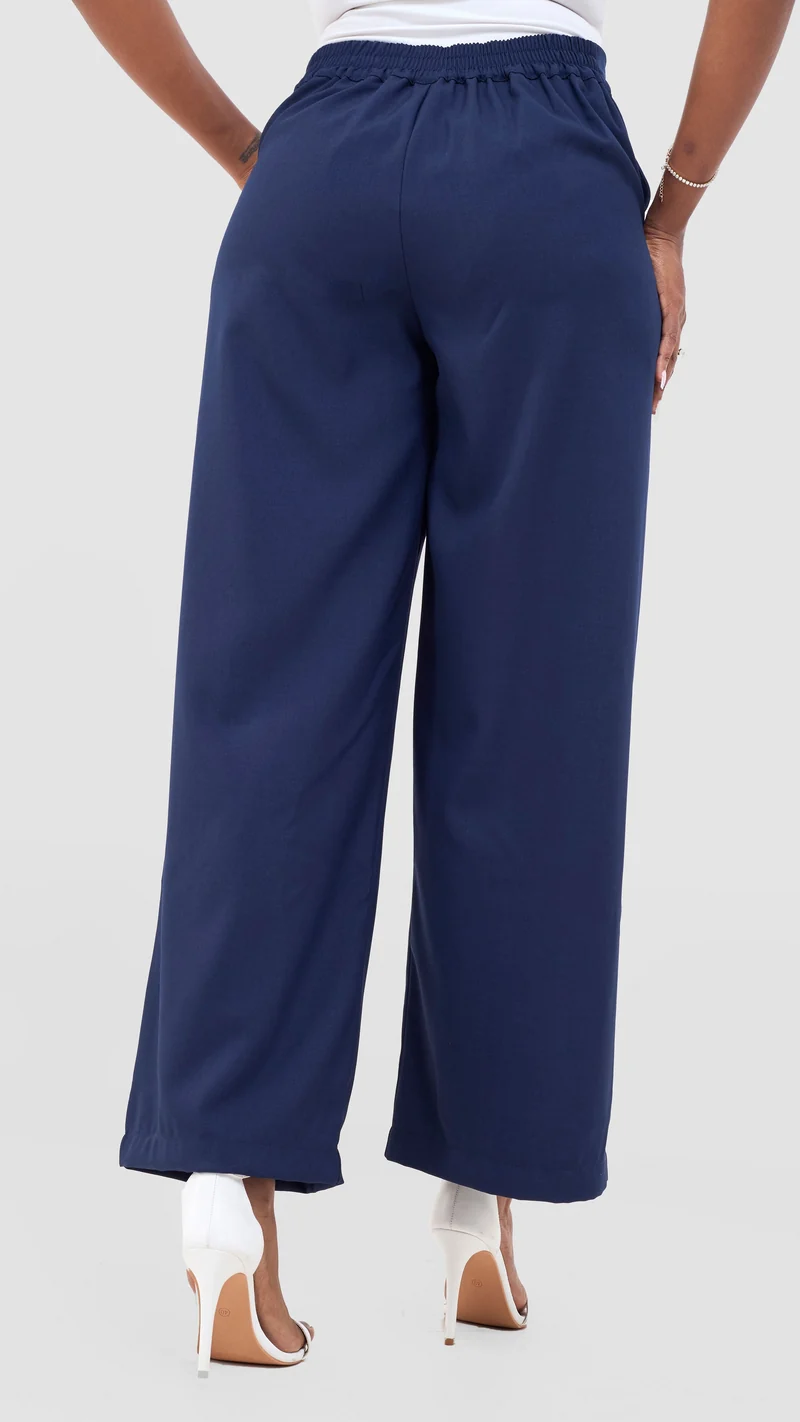 Vivo Tahisa Straight Leg Pants - Navy