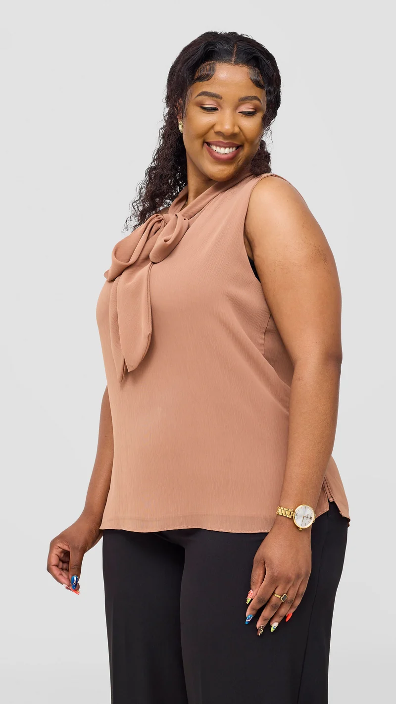 Vivo Niari Sleeveless Top - Brown