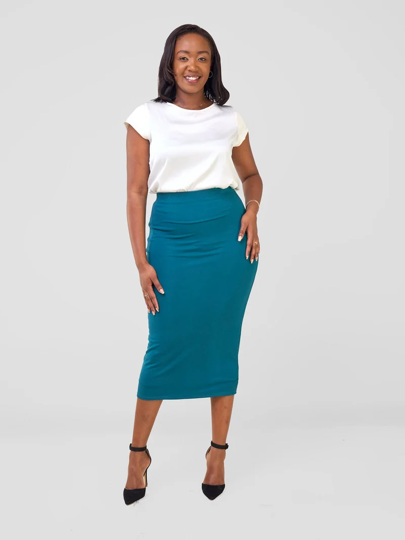 Vivo Double Layered Capri Skirt in Jersey - Teal Green