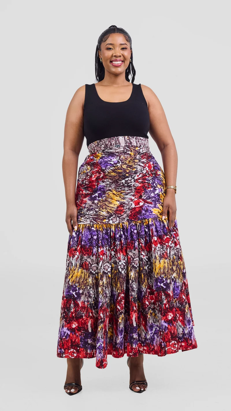 Safari Tafari Wrap Skirt - Mpiji Print