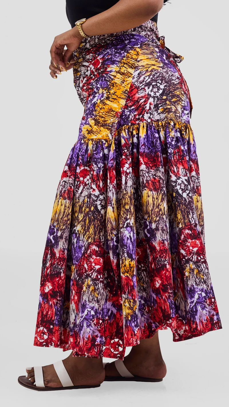 Safari Tafari Wrap Skirt - Mpiji Print