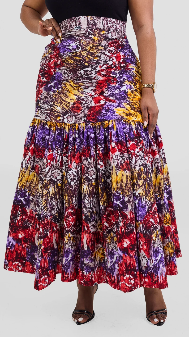Safari Tafari Wrap Skirt - Mpiji Print