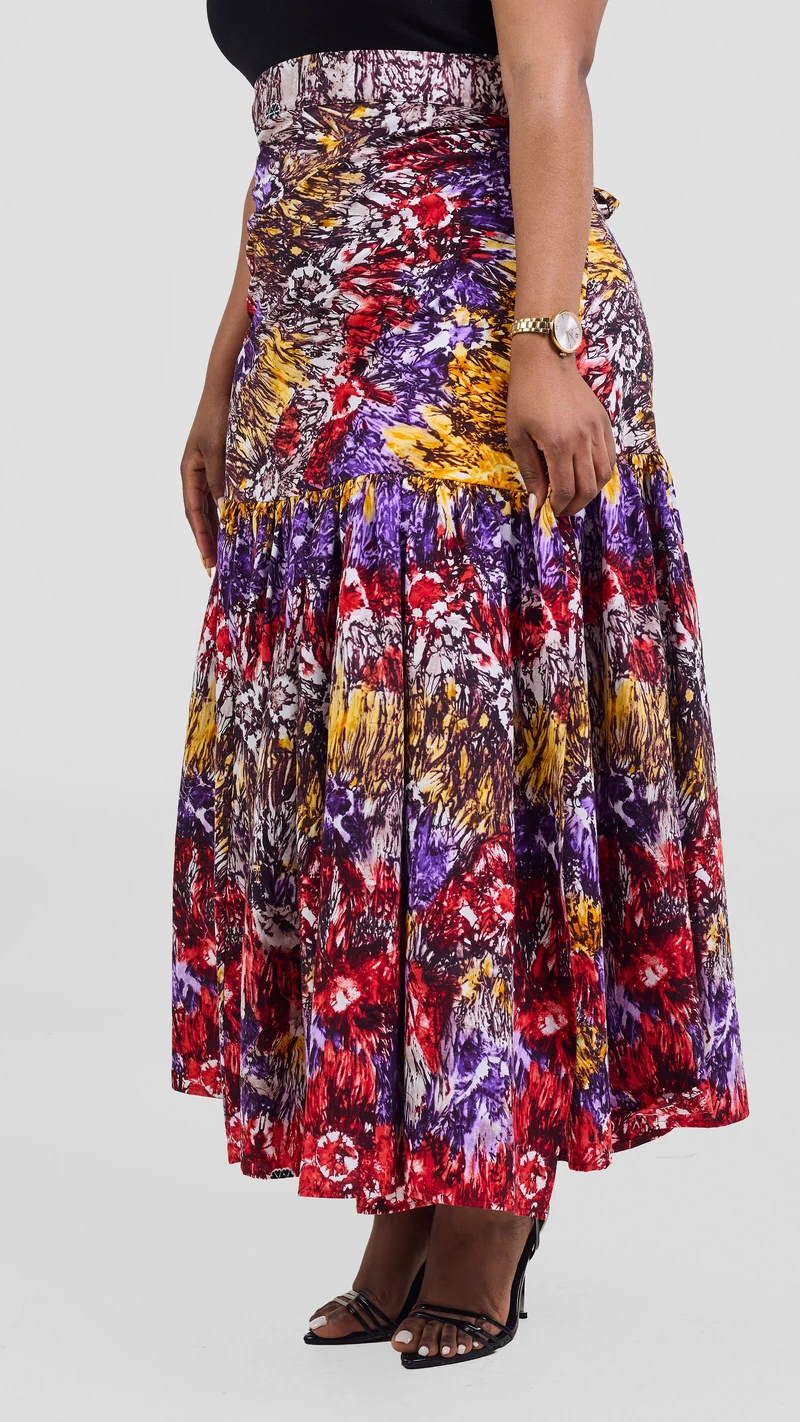 Safari Tafari Wrap Skirt - Mpiji Print