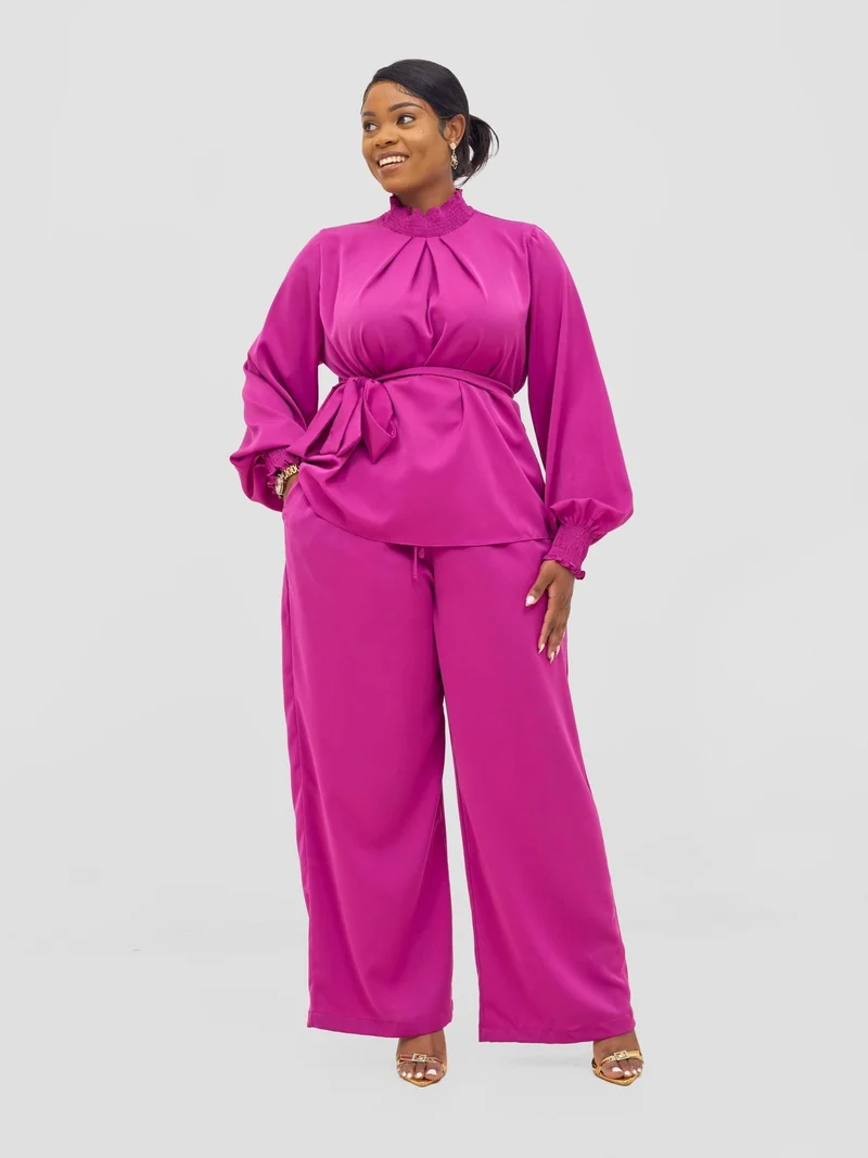 Vivo Ayah Drawstring Pants - Purple