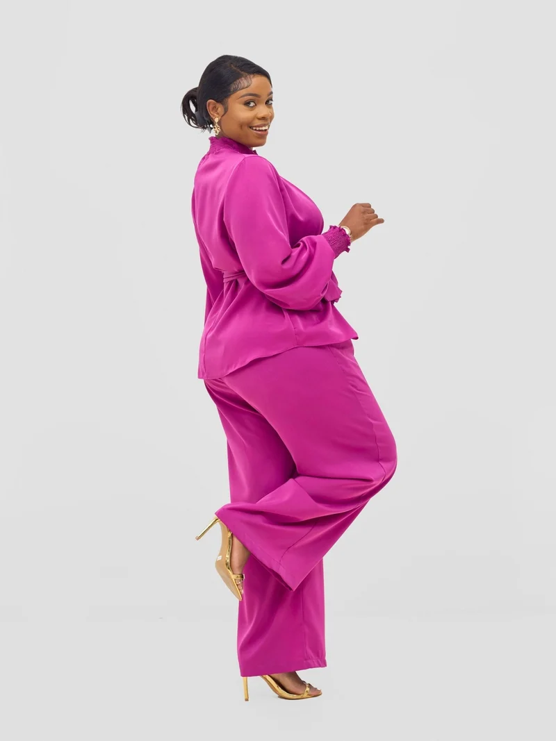Vivo Ayah Drawstring Pants - Purple