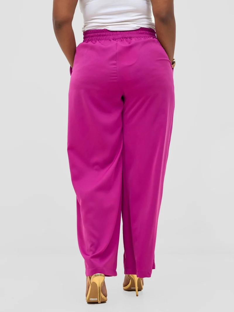 Vivo Ayah Drawstring Pants - Purple