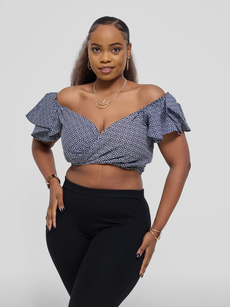 Safari Sizani 2 Way Wrap Top - Himo Print
