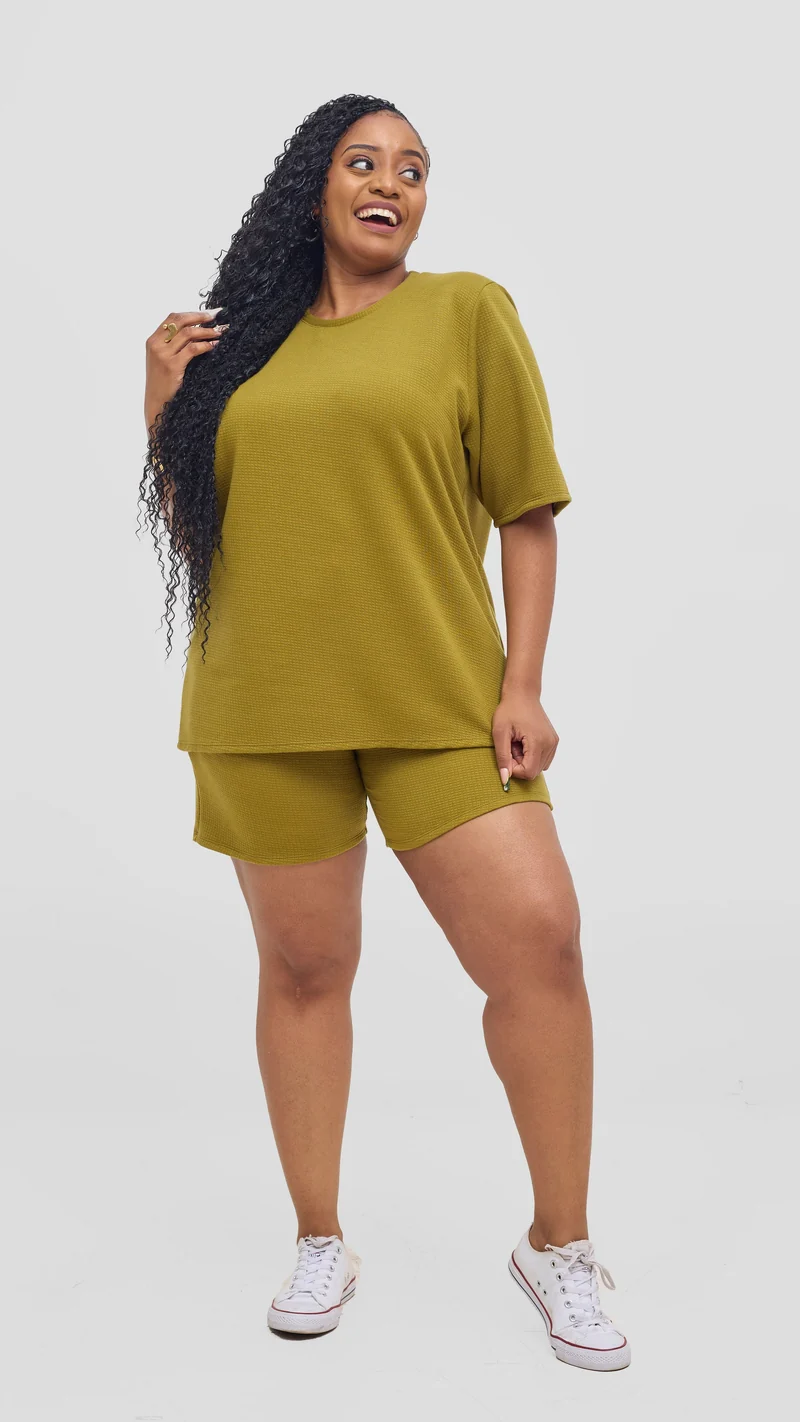 Shiv & Shikie X Safari Boxy T Shirt - Olive