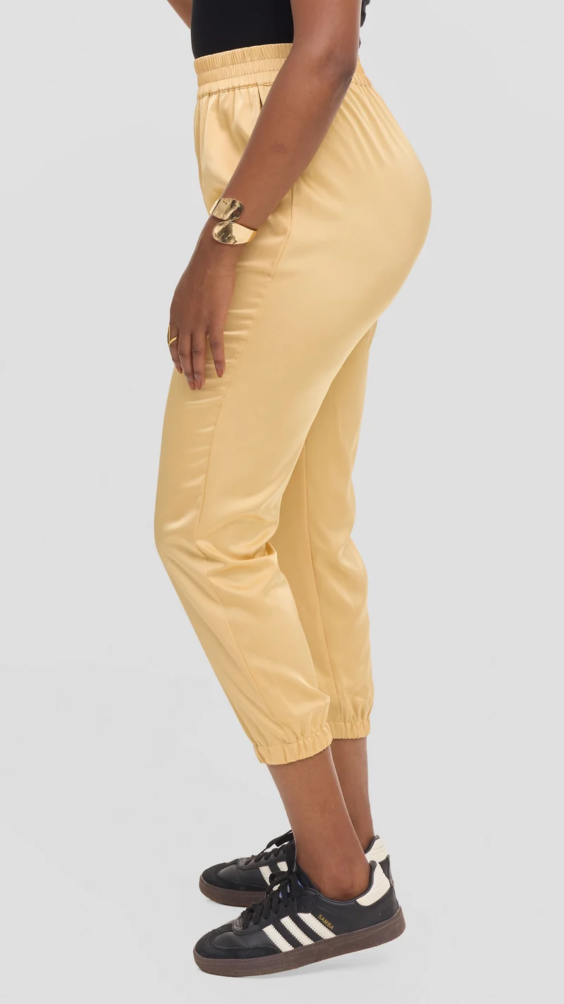 Vivo Nimali Satin Joggers - Gold
