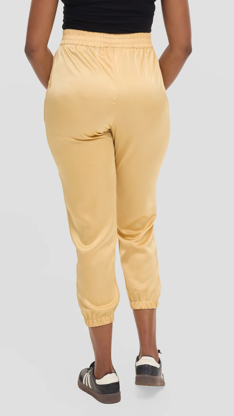 Vivo Nimali Satin Joggers - Gold