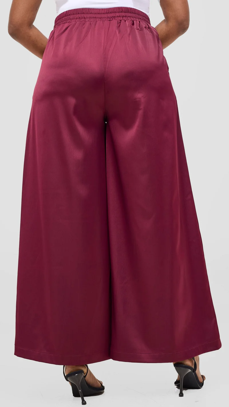 Vivo Iyana Wide Leg Pants - Maroon