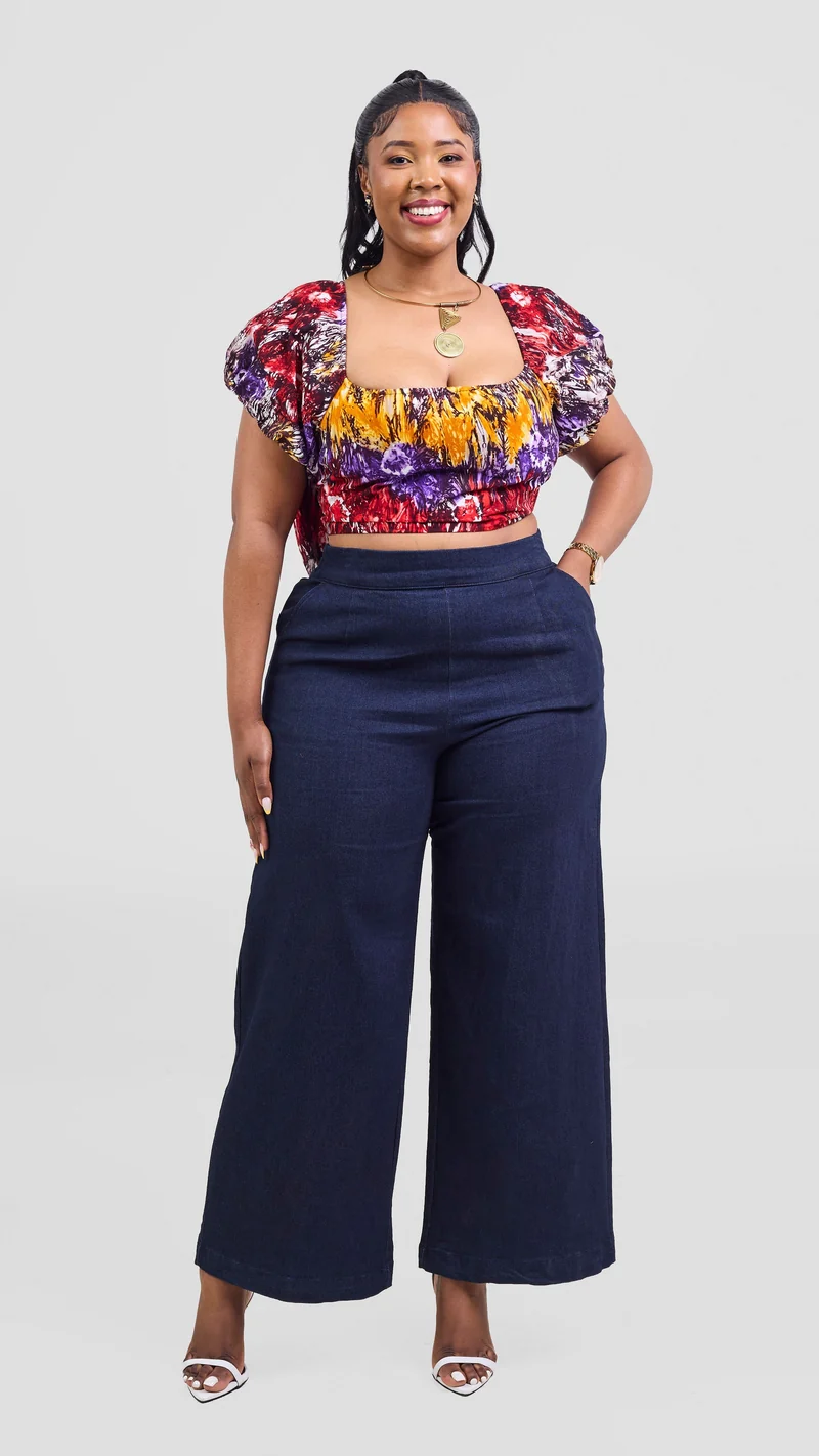 Safari Tafari Wrap Top - Mpiji Print