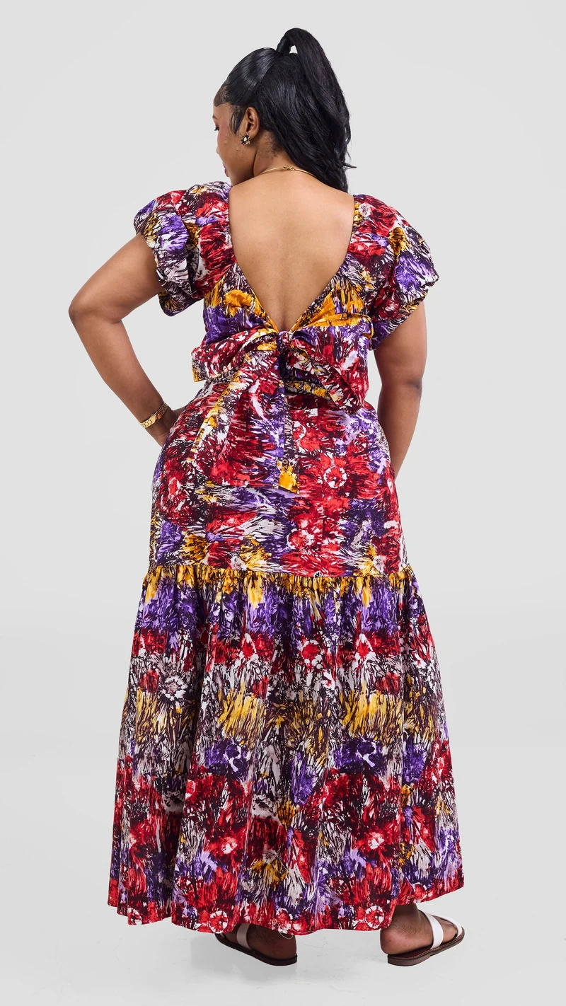 Safari Tafari Wrap Top - Mpiji Print