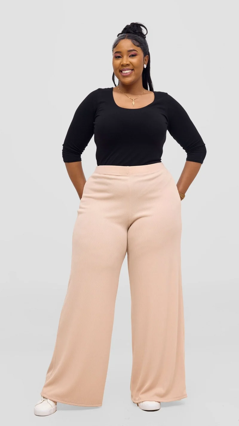 Vivo Chela Wide Leg Pants - Buttermilk