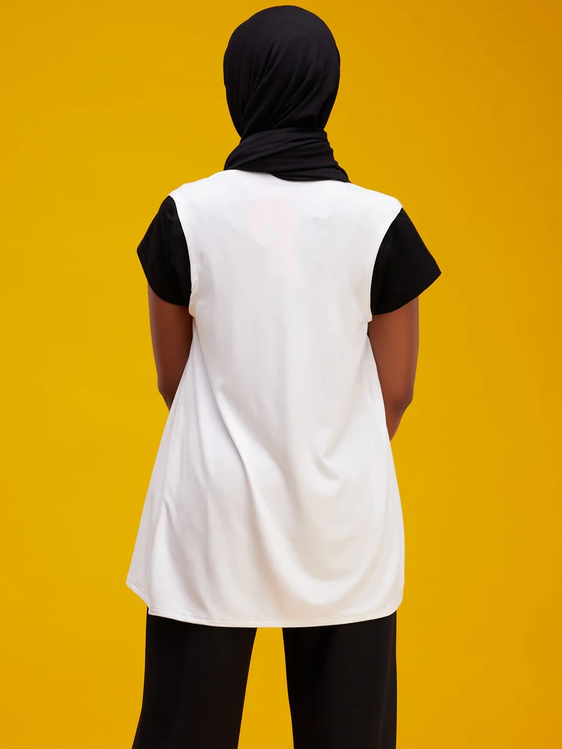 Vivo Everyday Sleeveless Waterfall in Jersey - Off White