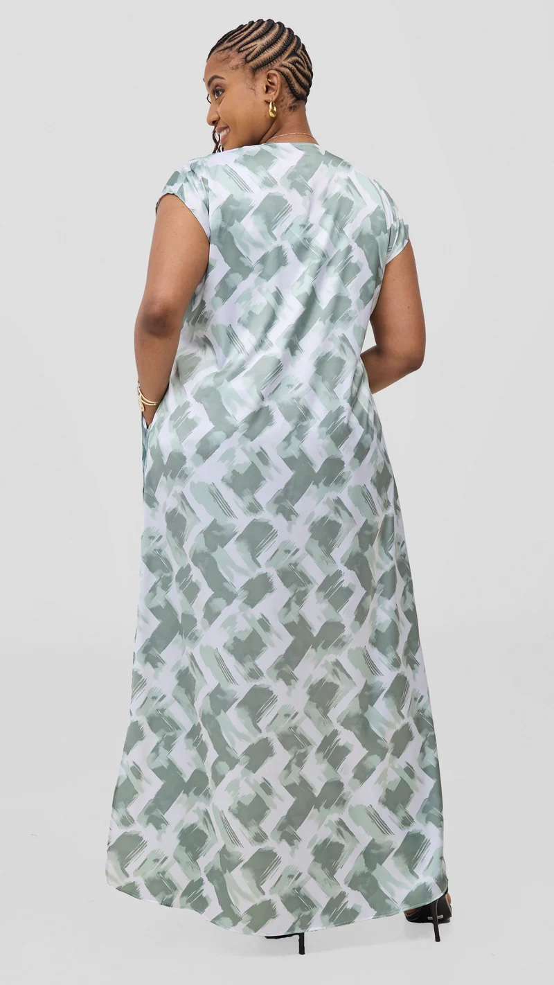 Vivo Chidii Drop Shoulder Kimono - White / Mint Tulu Print