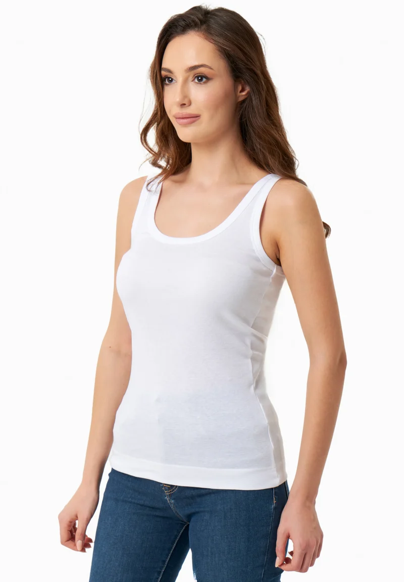 Geripptes Basic Top aus Bio-Baumwolle