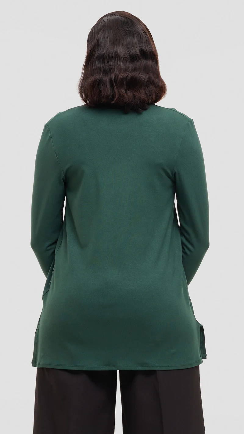 Vivo Basic Leila Short Waterfall in Jersey - Dark Green