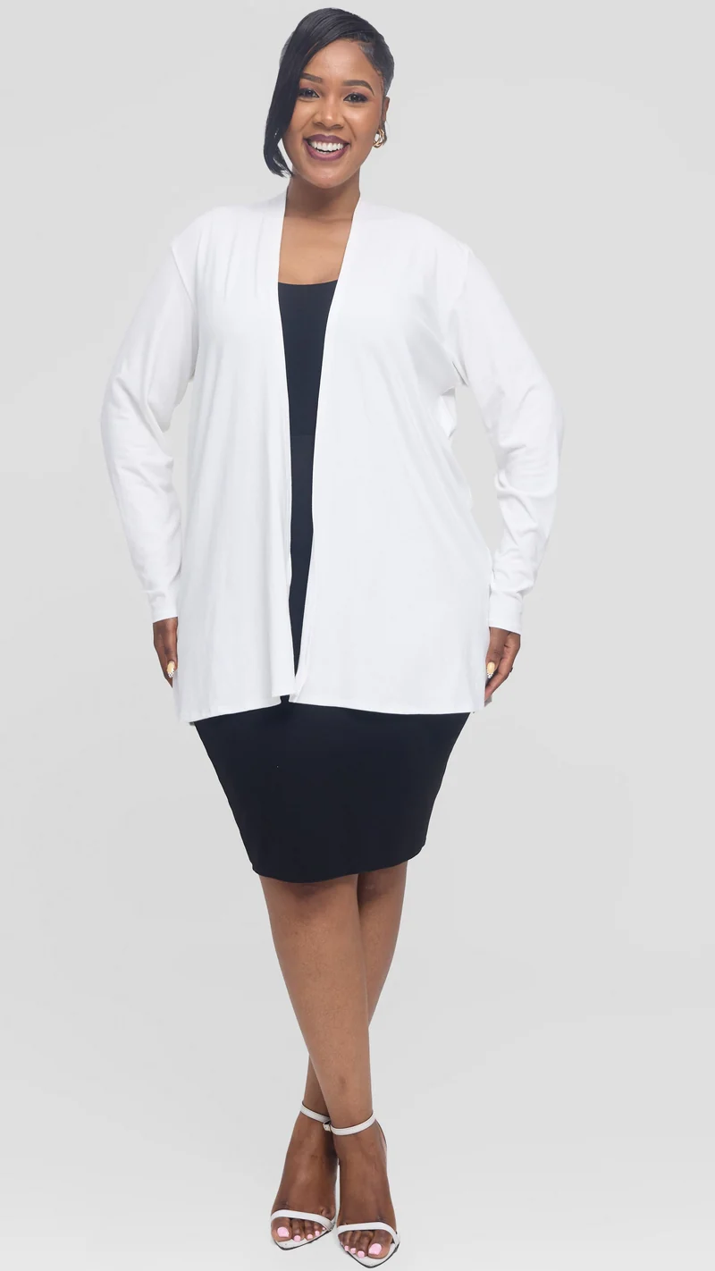 Vivo Basic Leila Short Waterfall in Jersey - White