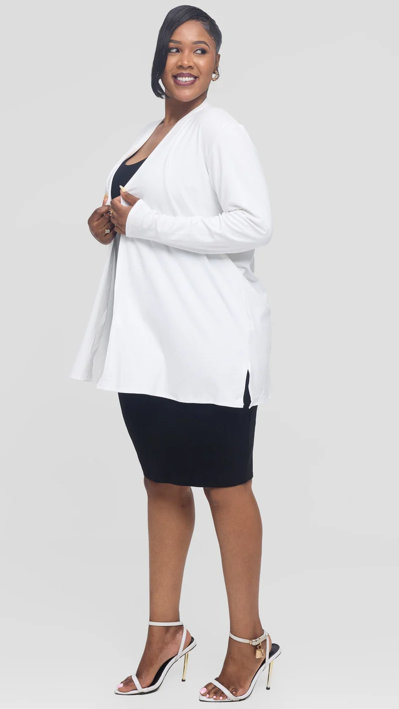 Vivo Basic Leila Short Waterfall in Jersey - White