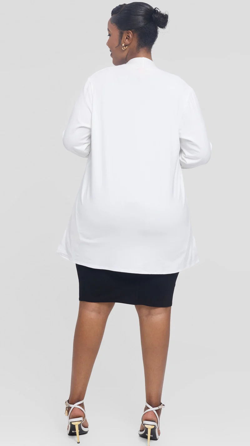 Vivo Basic Leila Short Waterfall in Jersey - White