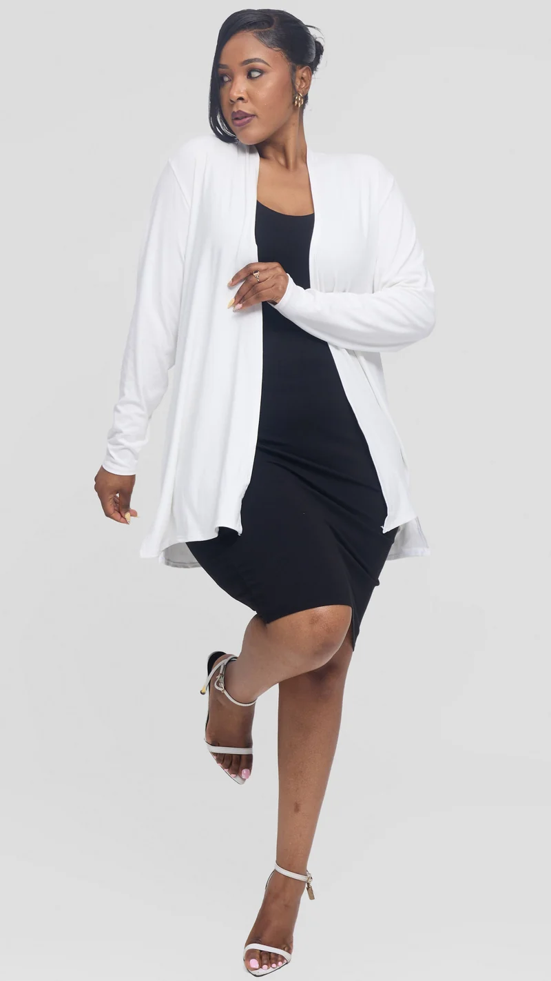 Vivo Basic Leila Short Waterfall in Jersey - White