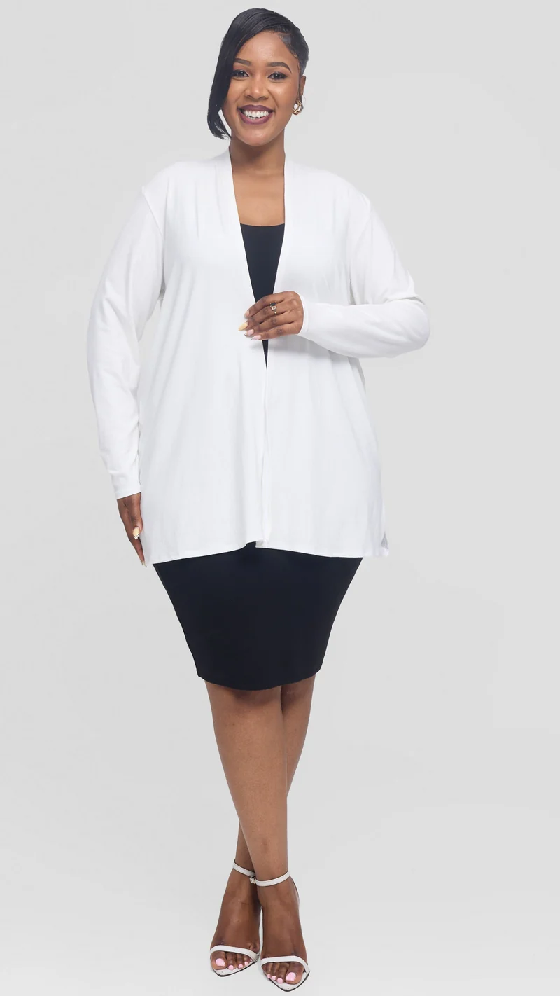 Vivo Basic Leila Short Waterfall in Jersey - White