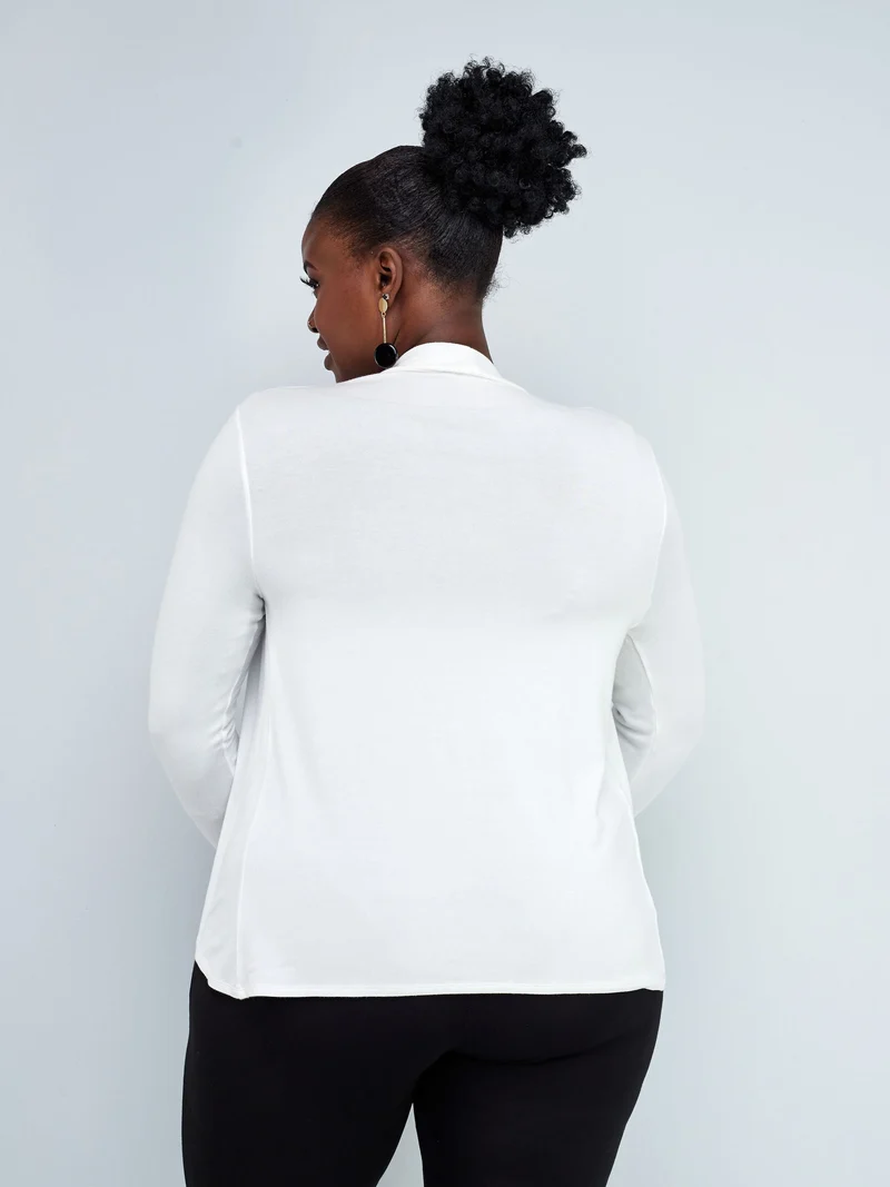 Vivo Basic Leila Short Waterfall in Jersey - White