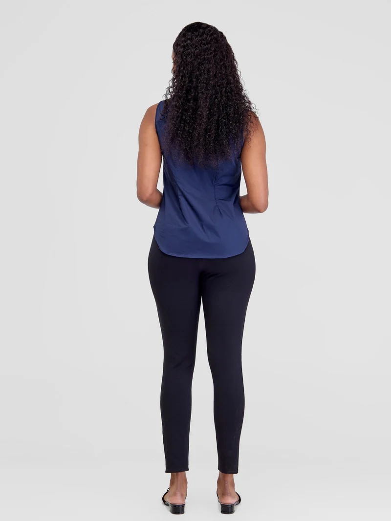 Safari by Vivo Kamari Halter Shirt - Navy Blue