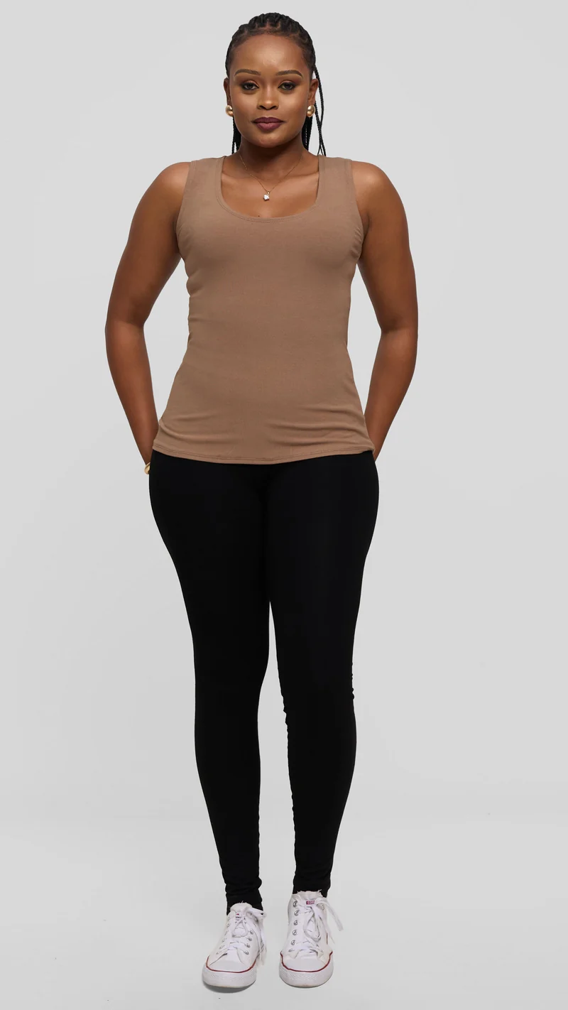 Vivo Everyday Tank Top in Jersey - Dark Taupe