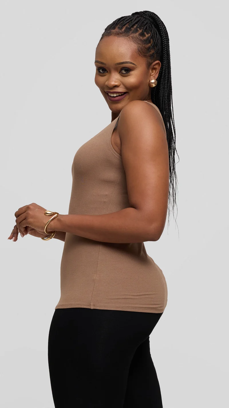 Vivo Everyday Tank Top in Jersey - Dark Taupe