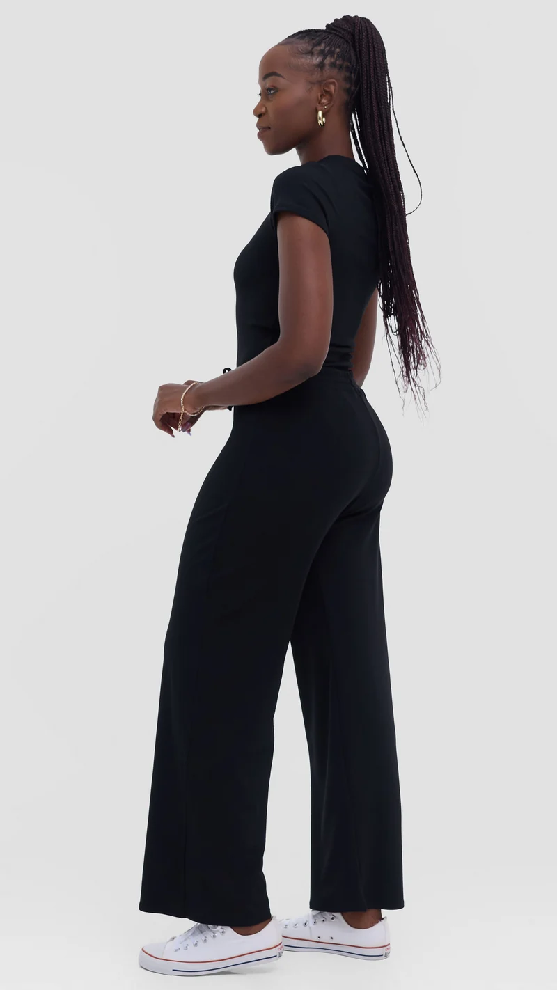 Vivo Studio Lounge Pants in Rib - Black