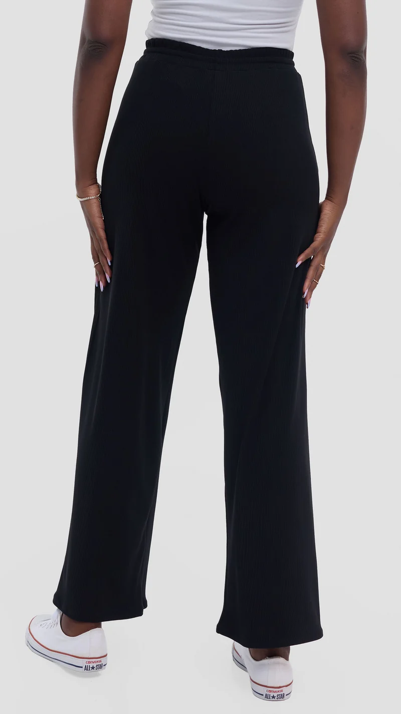 Vivo Studio Lounge Pants in Rib - Black