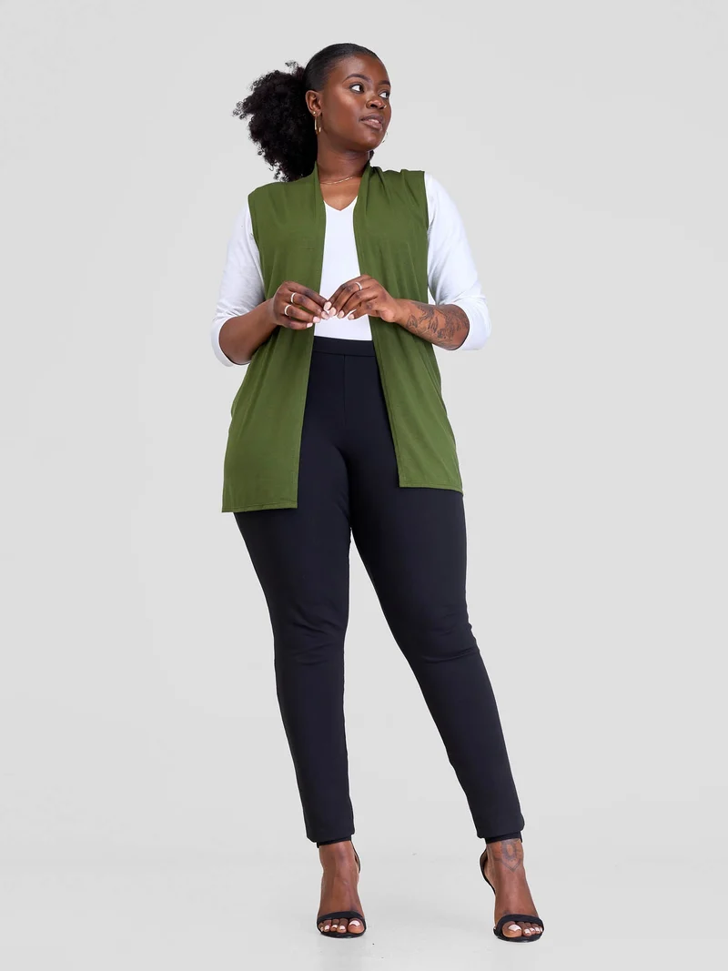 Vivo Everyday Sleeveless Waterfall in Jersey- Hunters Green