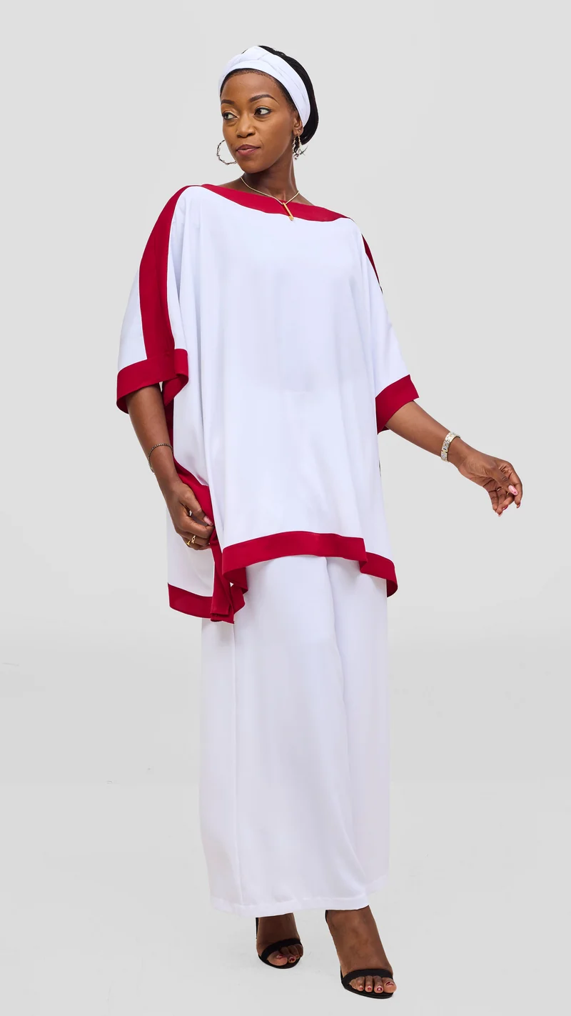 Vivo Liora Kaftan Tunic Top - Light Pink