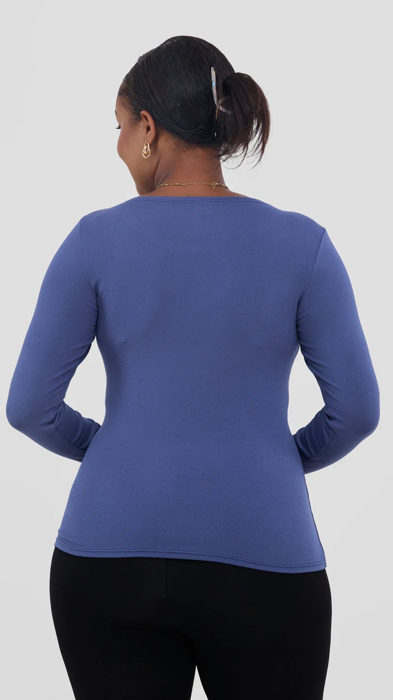 Vivo Everyday Long Sleeve Top In Jersey - Powder Blue
