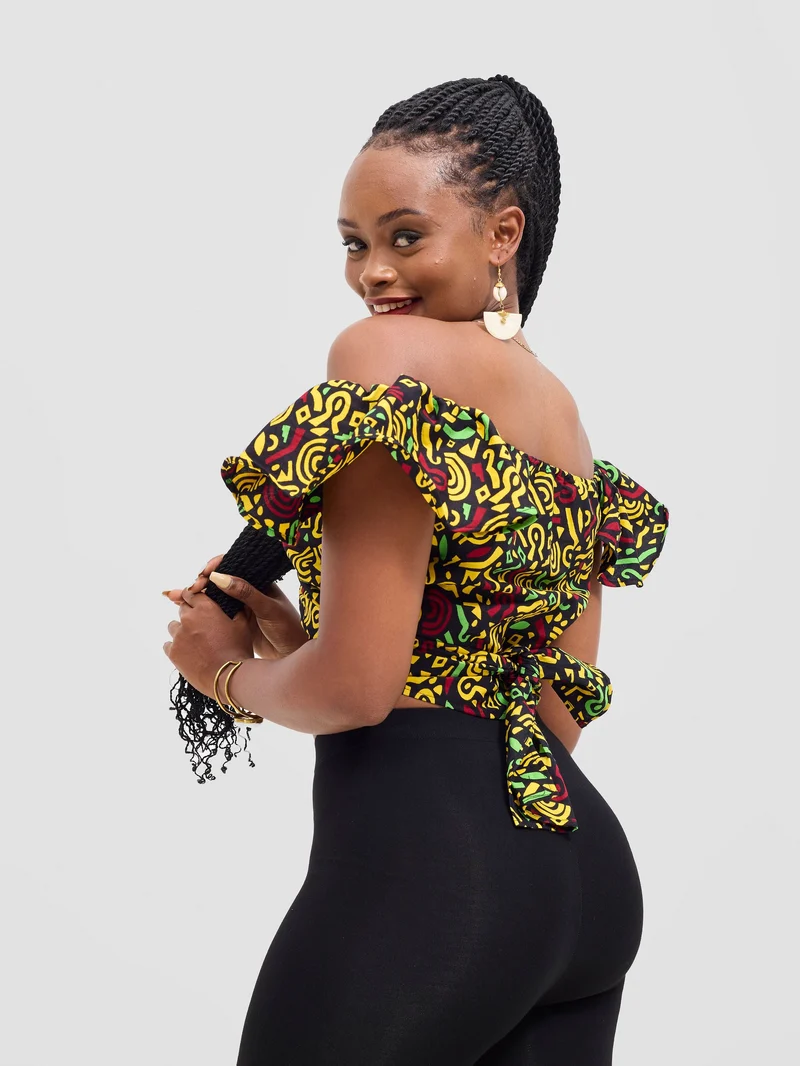 Safari Sizani 2 Way Wrap Top - Tafo Print