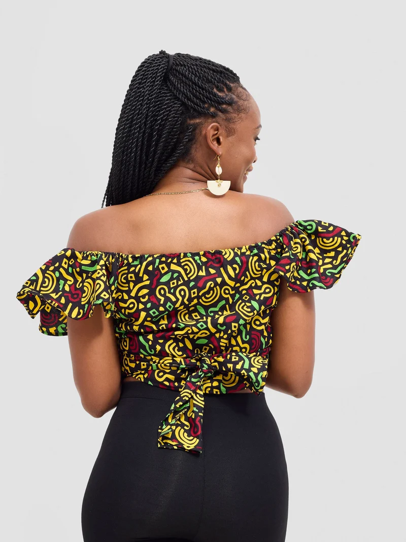 Safari Sizani 2 Way Wrap Top - Tafo Print