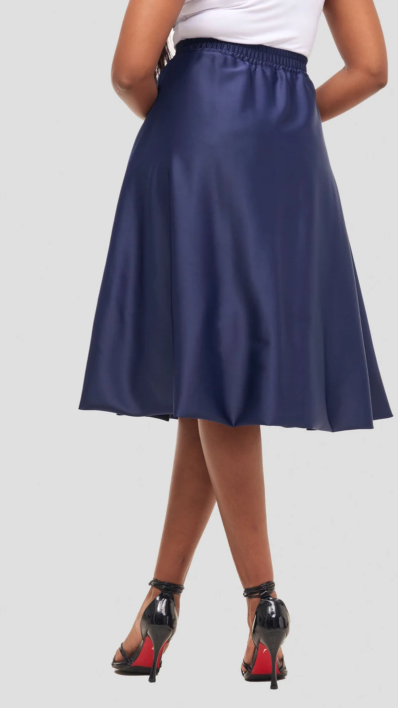 Vivo Iyana Bubble Midi Skirt - Navy