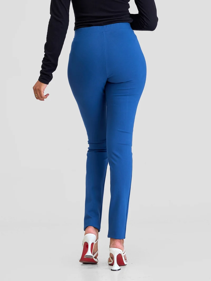 Vivo Basic Panelled Leisure Pants - Light Navy Blue
